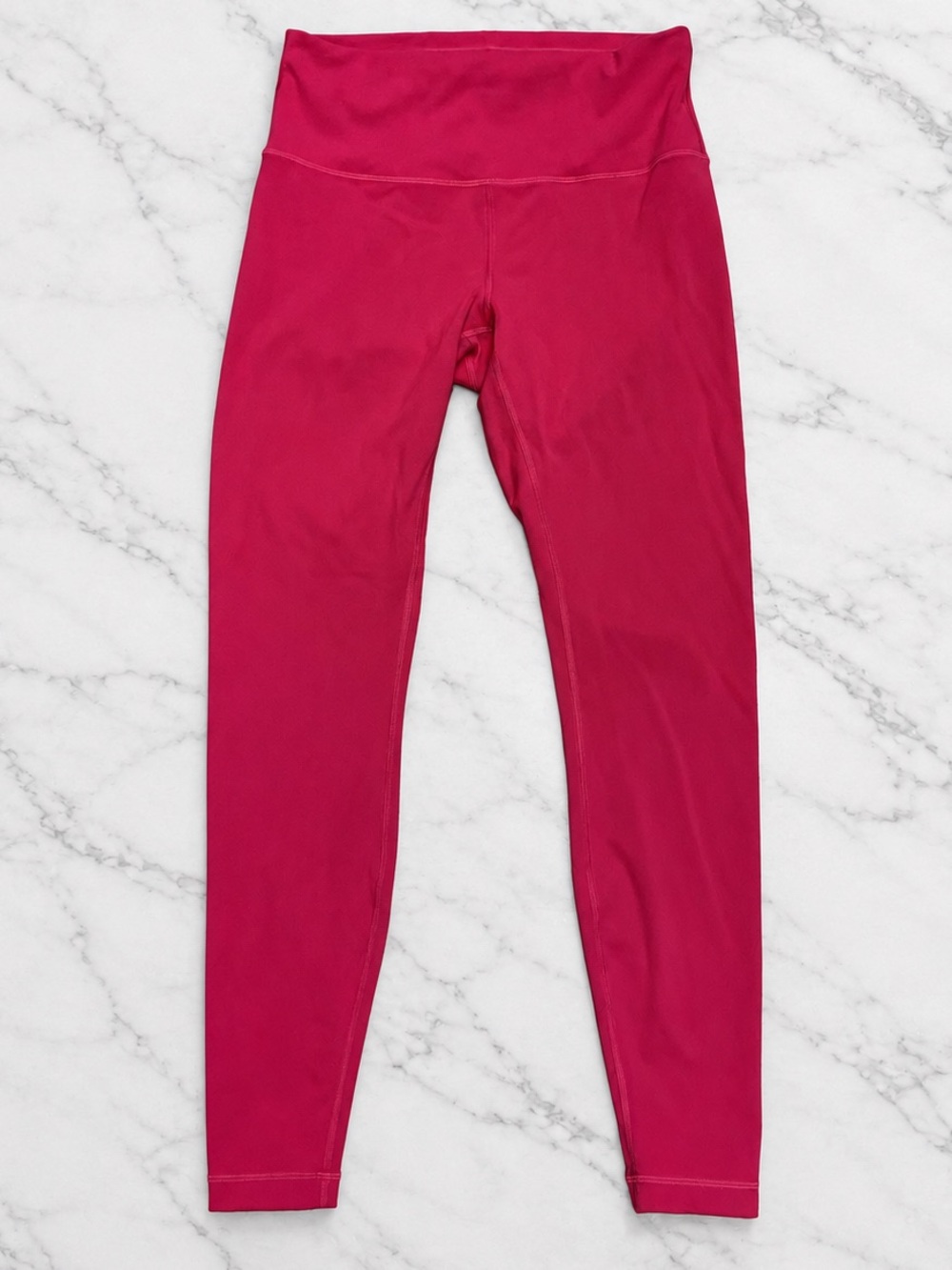 Lululemon Wunder Train High-Rise Tight 28” Bright Pink Raspberry Size 10 EUC